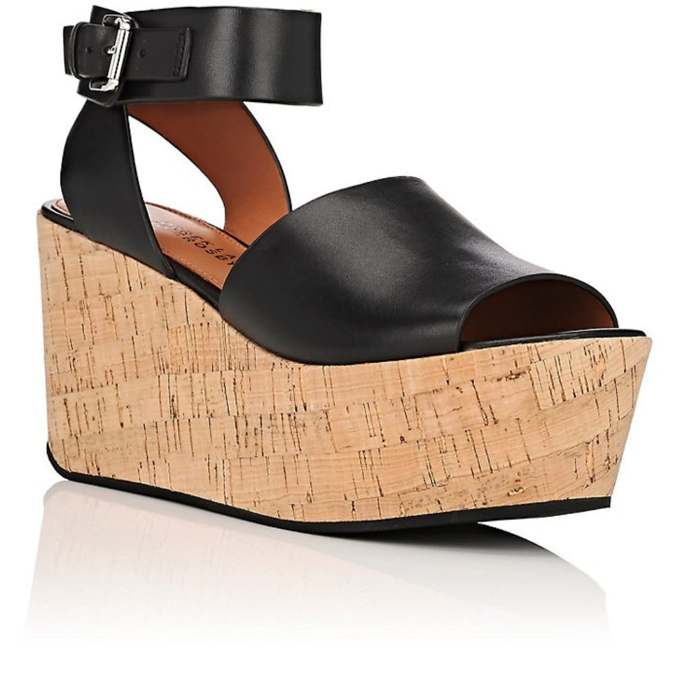 Faye Black Derek Lam Crosby Wedge Sandal