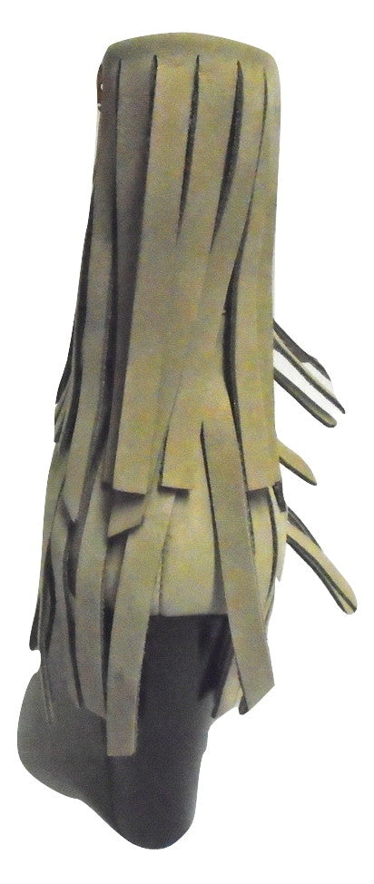 Waverly Beige Dee Keller Ankle Fringe Boot