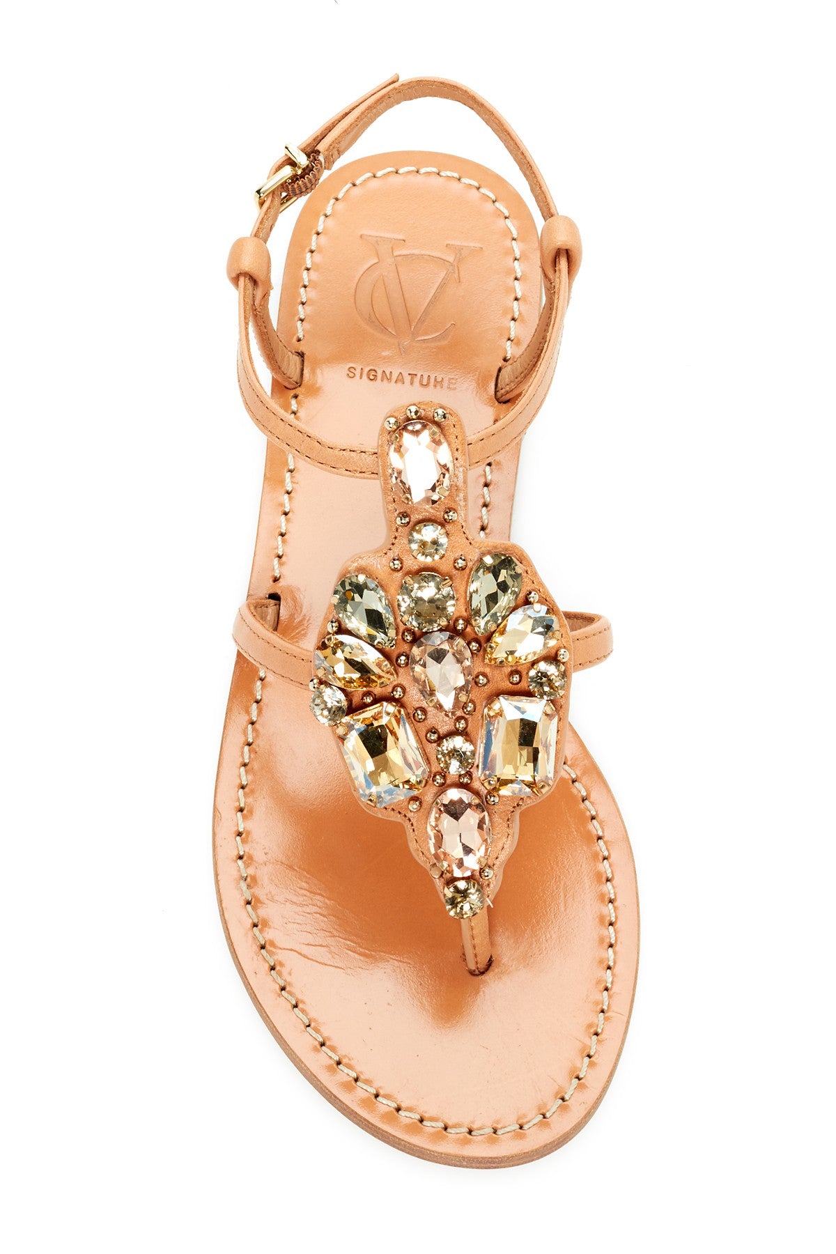 Seandro Sand Vince Camuto Signature Flat Sandal