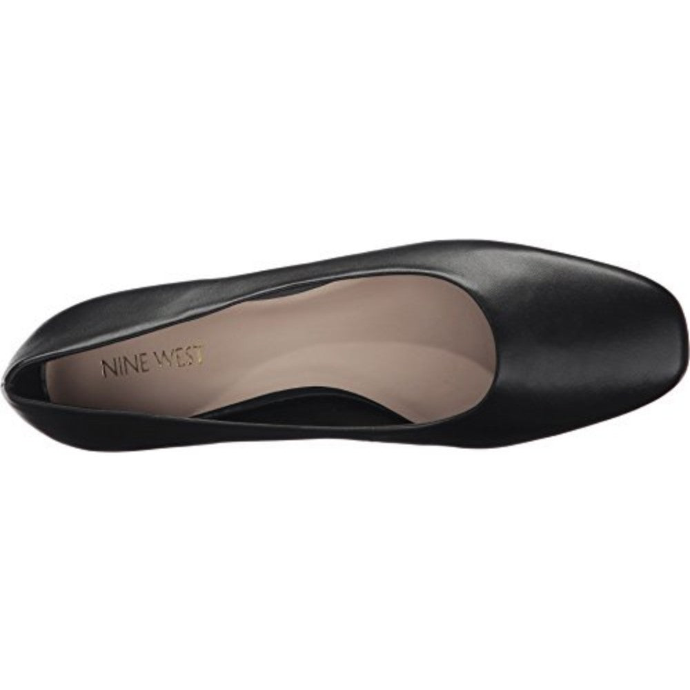 Work Black Leather Nine West Pump