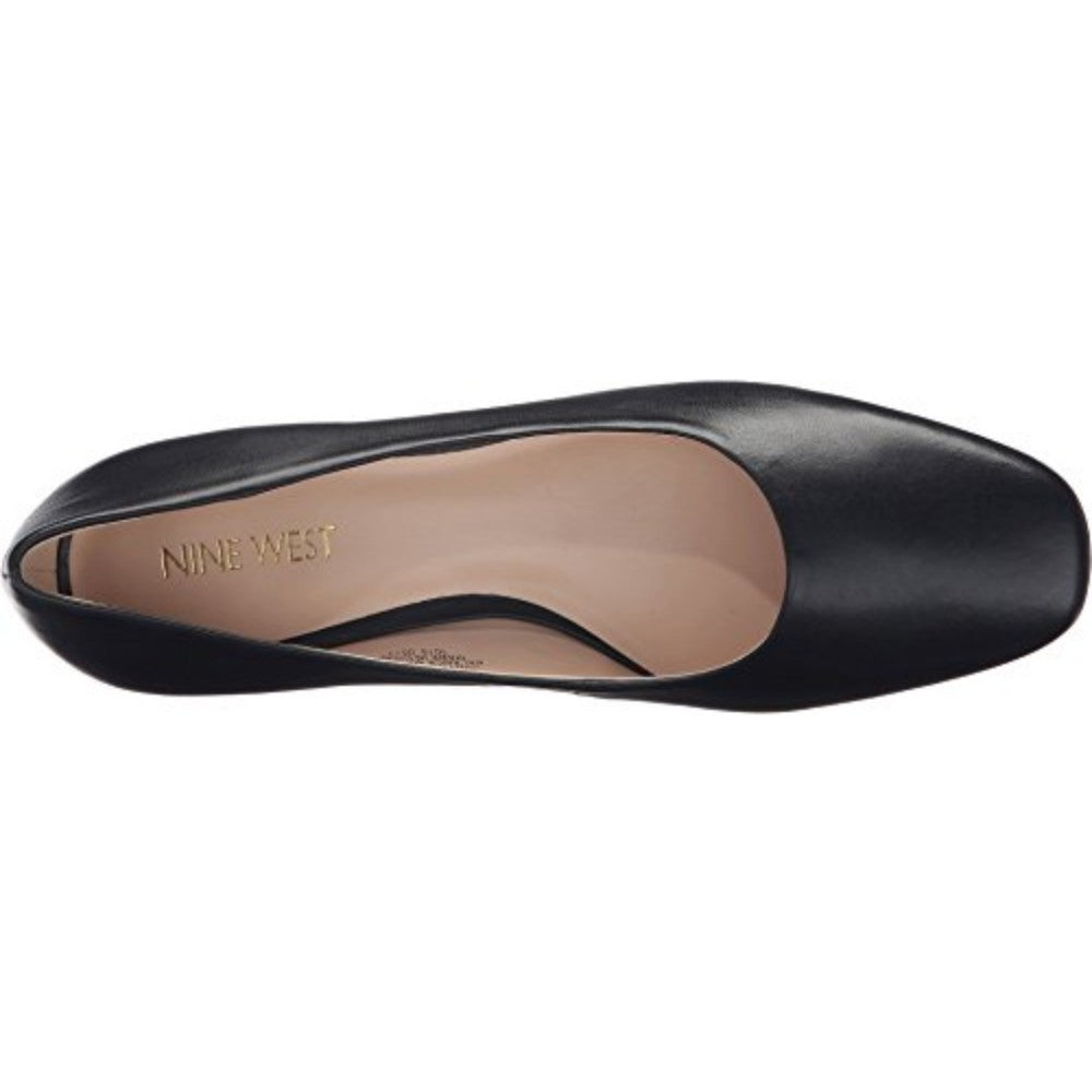 Work Navy Leather Nine West Pump