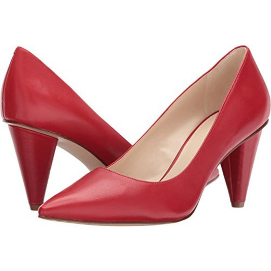 Fadey Red Leather Nine West Pump