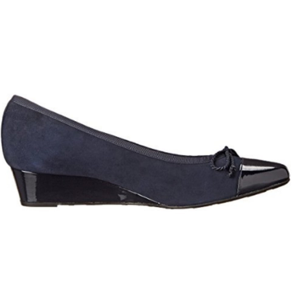 Diverse Navy Pat FS/NY Wedge Pump