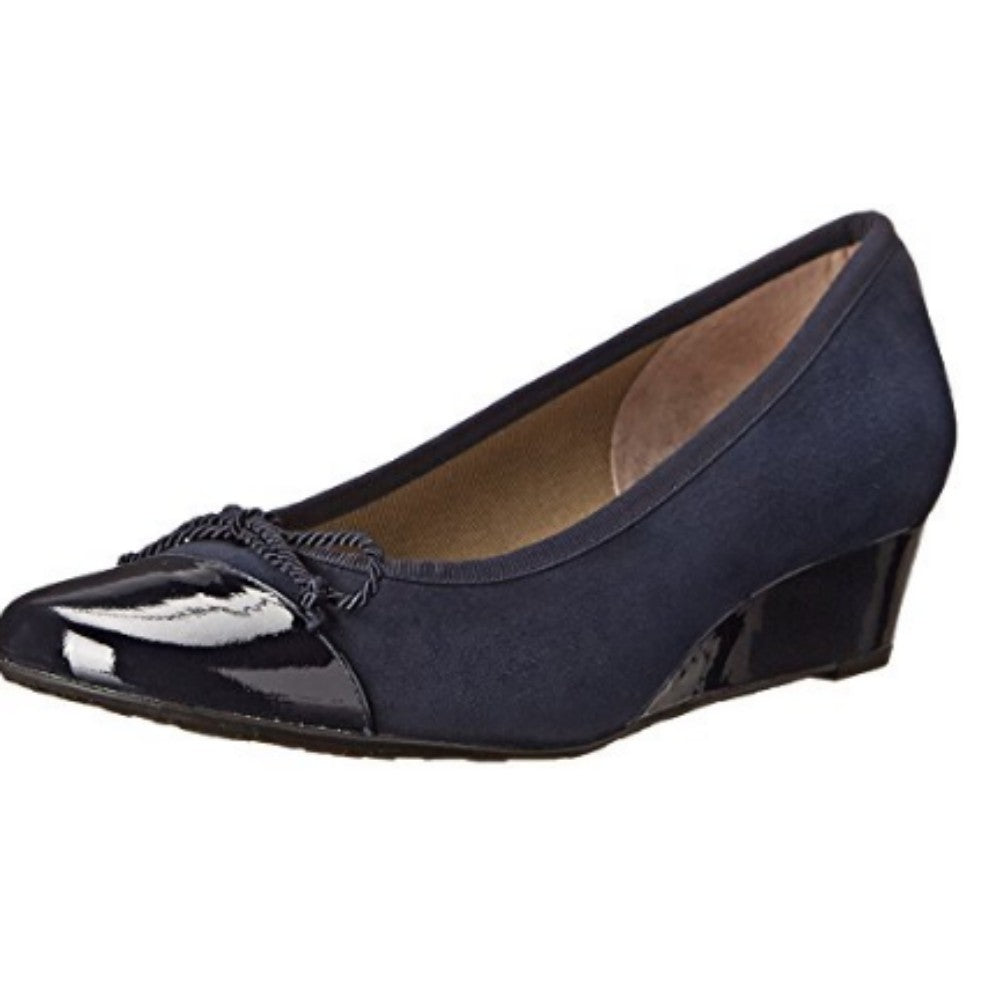 Diverse Navy Pat FS/NY Wedge Pump - M - 11