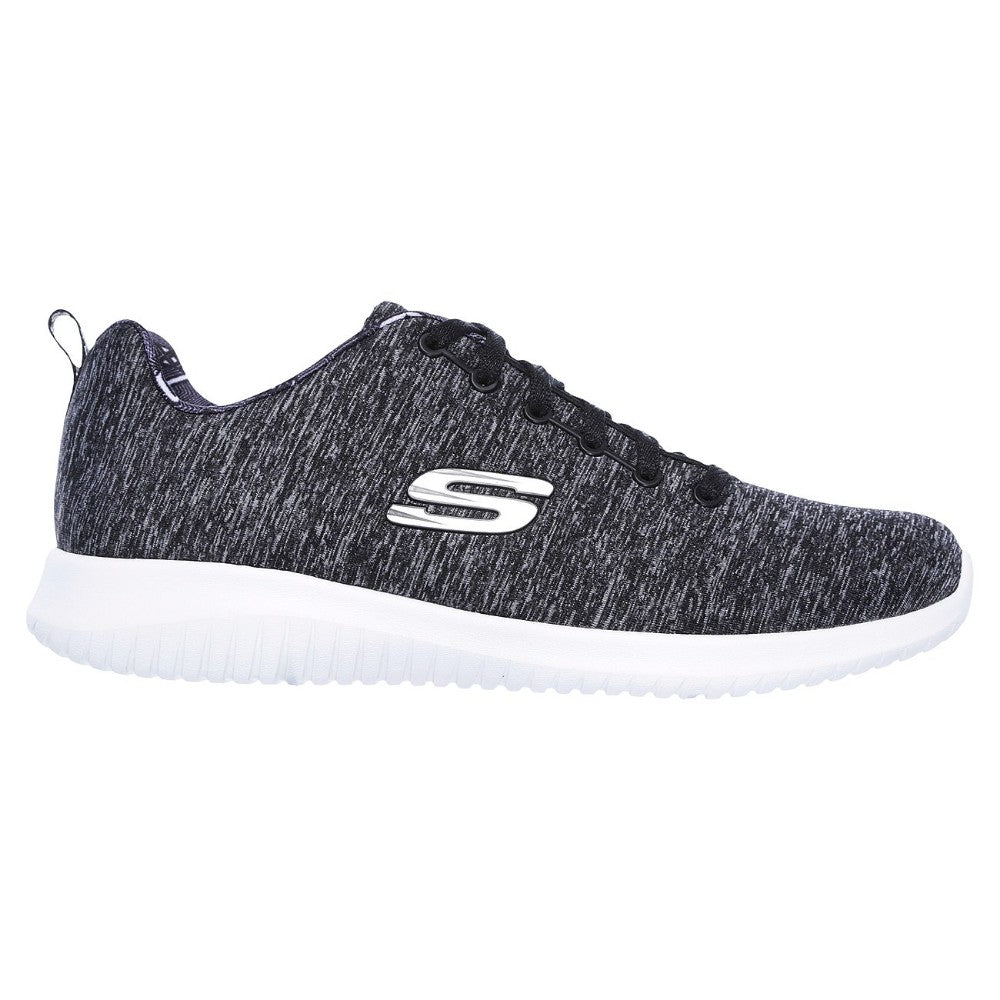 12834 Black White Ultra Flex Skechers