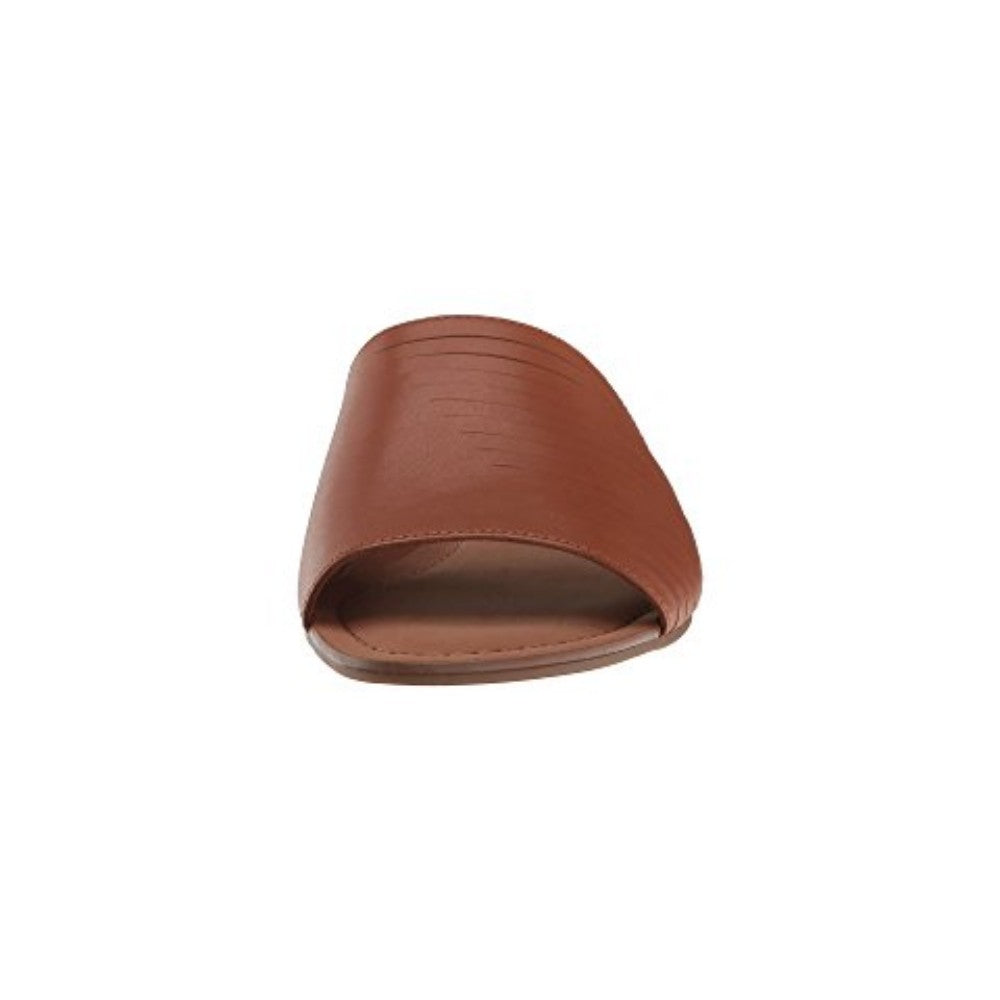Amani Tan Suede Franco Sarto Slide Flat Sandal