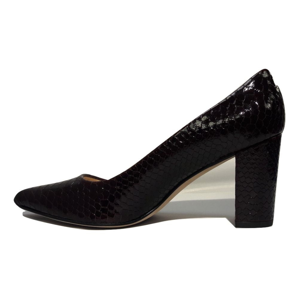 Jessica Burgundy Snake Patent Jon Josef Pumps