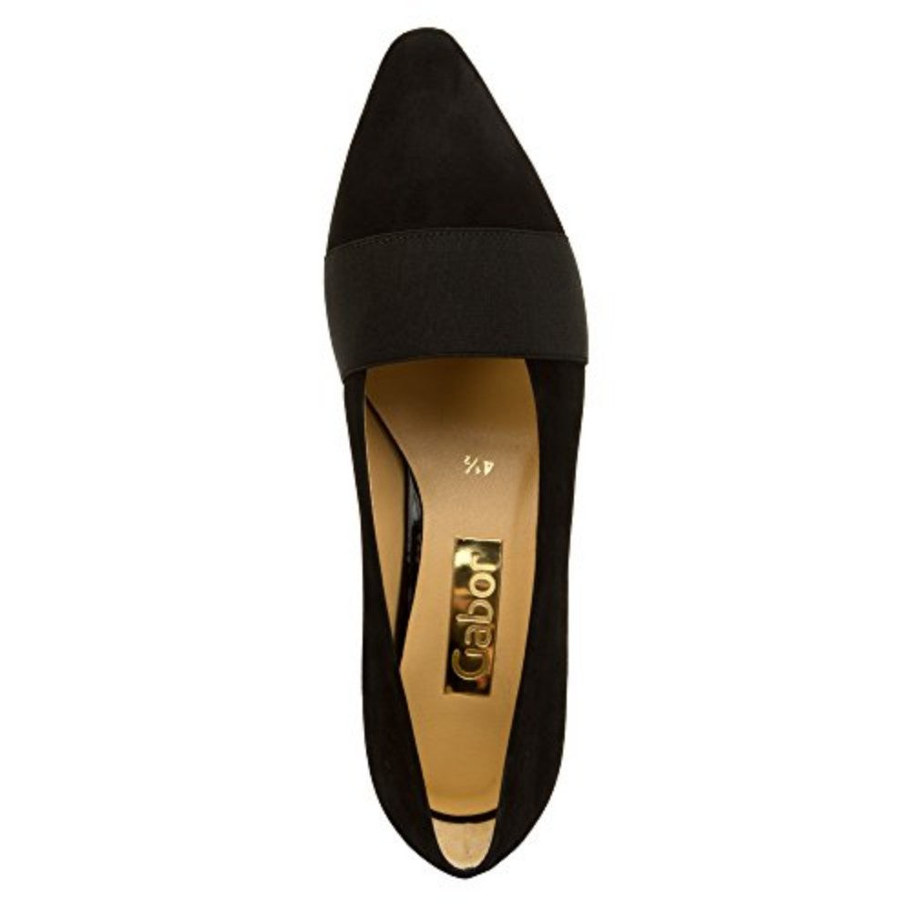 55141 Black Suede Gabor Pumps