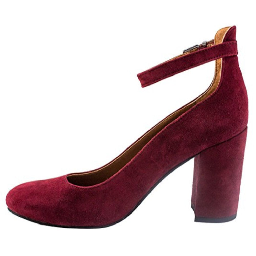 Abbington Burgundy Suede Franco Sarto Pump