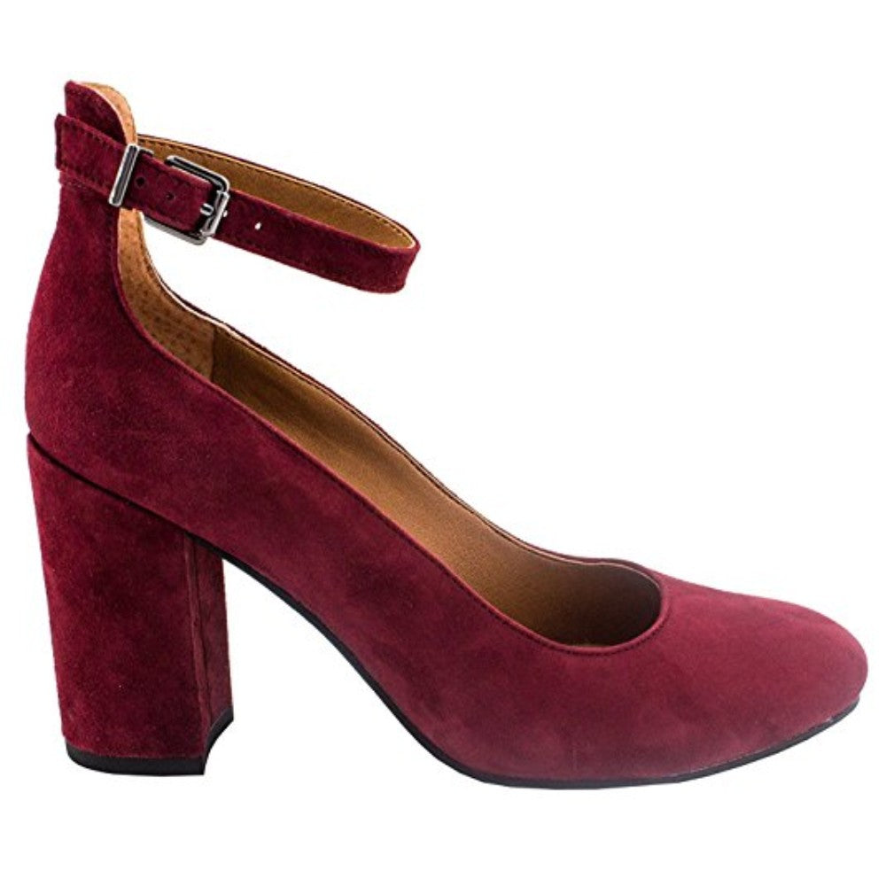 Abbington Burgundy Suede Franco Sarto Pump