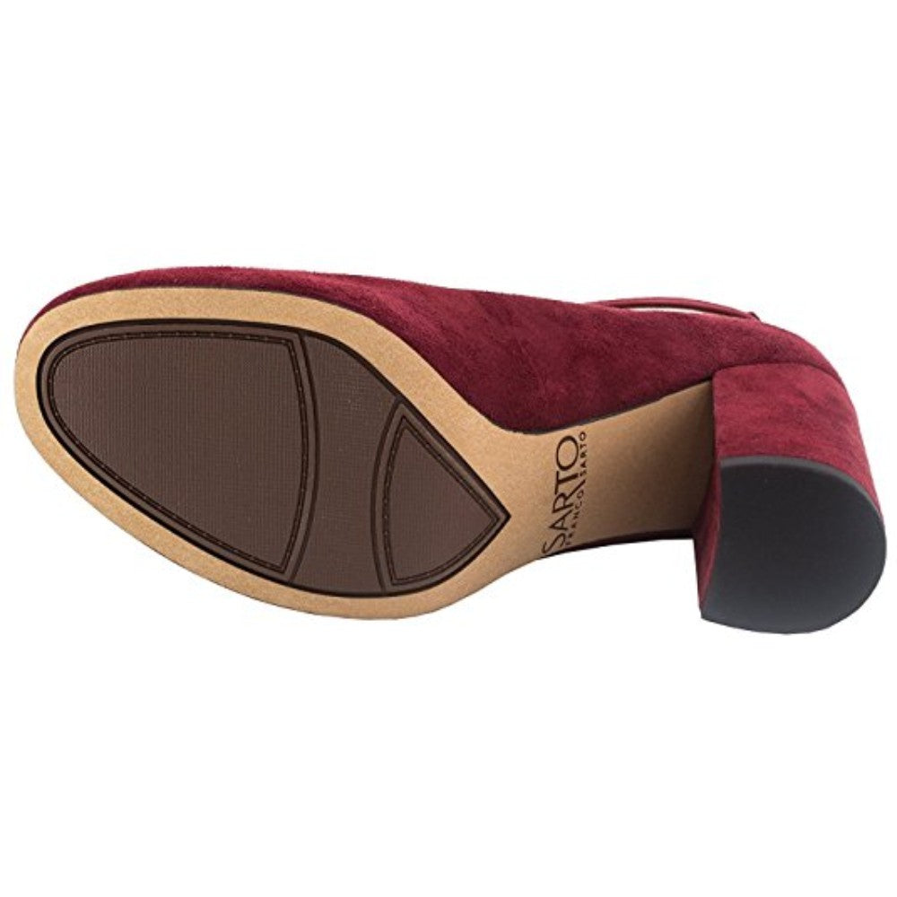 Abbington Burgundy Suede Franco Sarto Pump