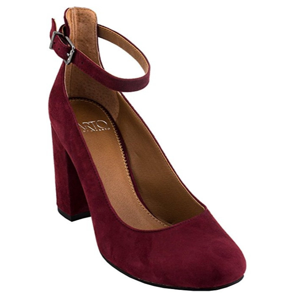 Abbington Burgundy Suede Franco Sarto Pump - M - 5