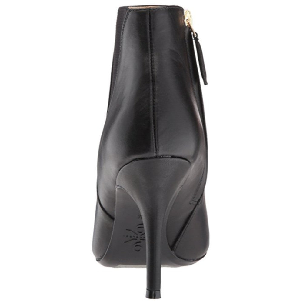 Front 9X9 Black Leather Nine West Bootie
