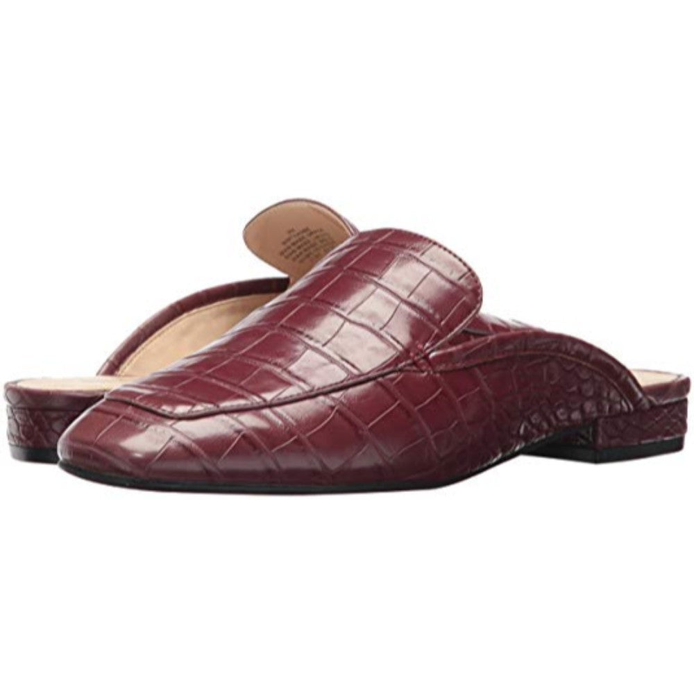 Xande Wine Crocodile Nine West Flat Clog - M - 9