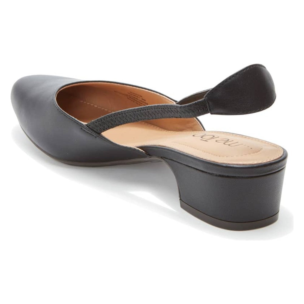 Gianna Black Leather Me Too Slingback Pumps