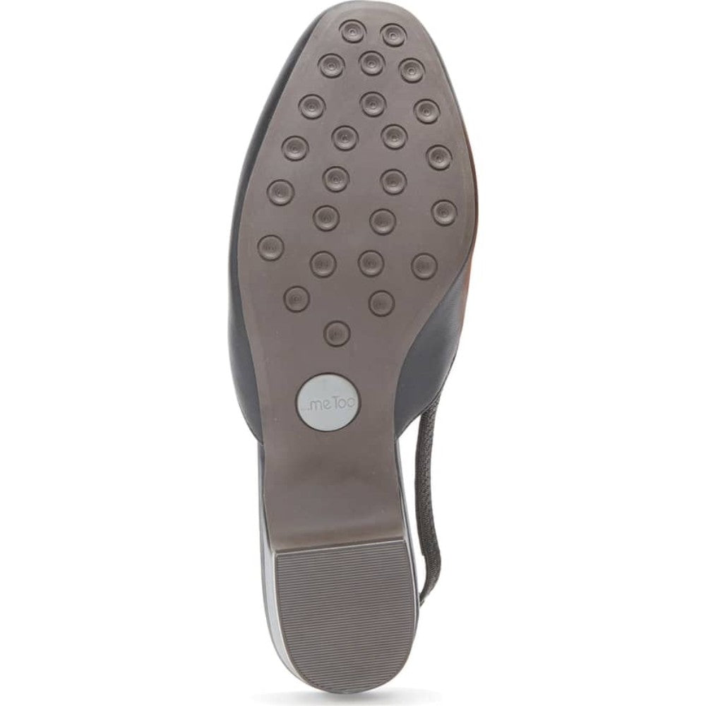 Gianna Black Leather Me Too Slingback Pumps