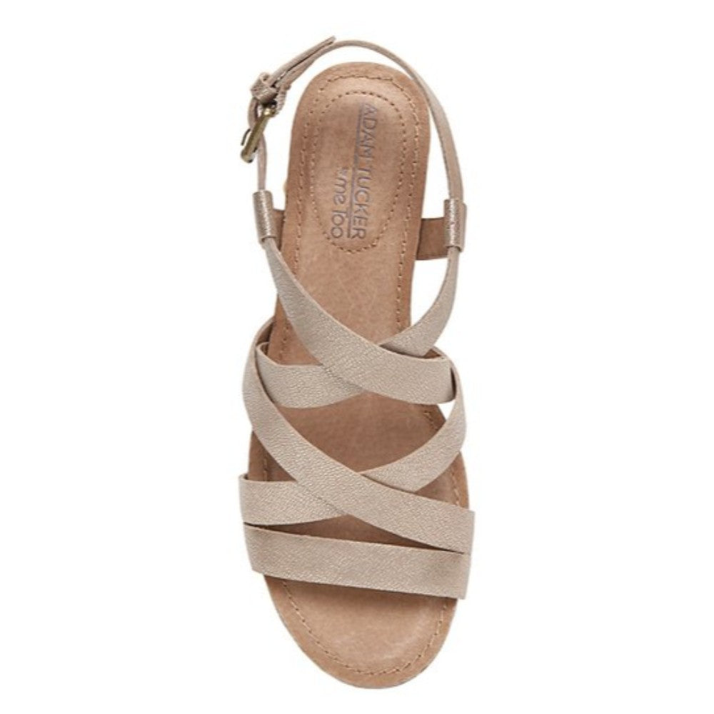Bria Champagne Adam Tucker Wedge Sandal