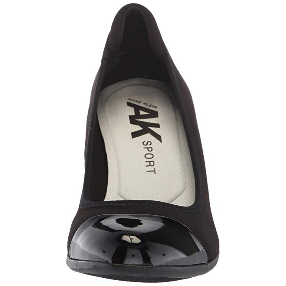 Taite2 Black Fabric Anne Klein Wedge Pumps