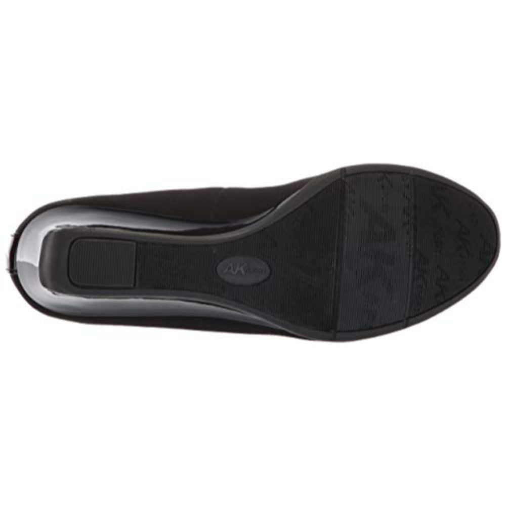 Taite2 Black Fabric Anne Klein Wedge Pumps