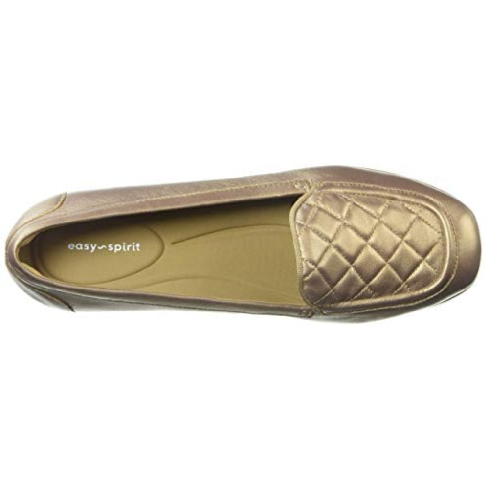 Wynter Gold Leather Easy Spirit Loafers