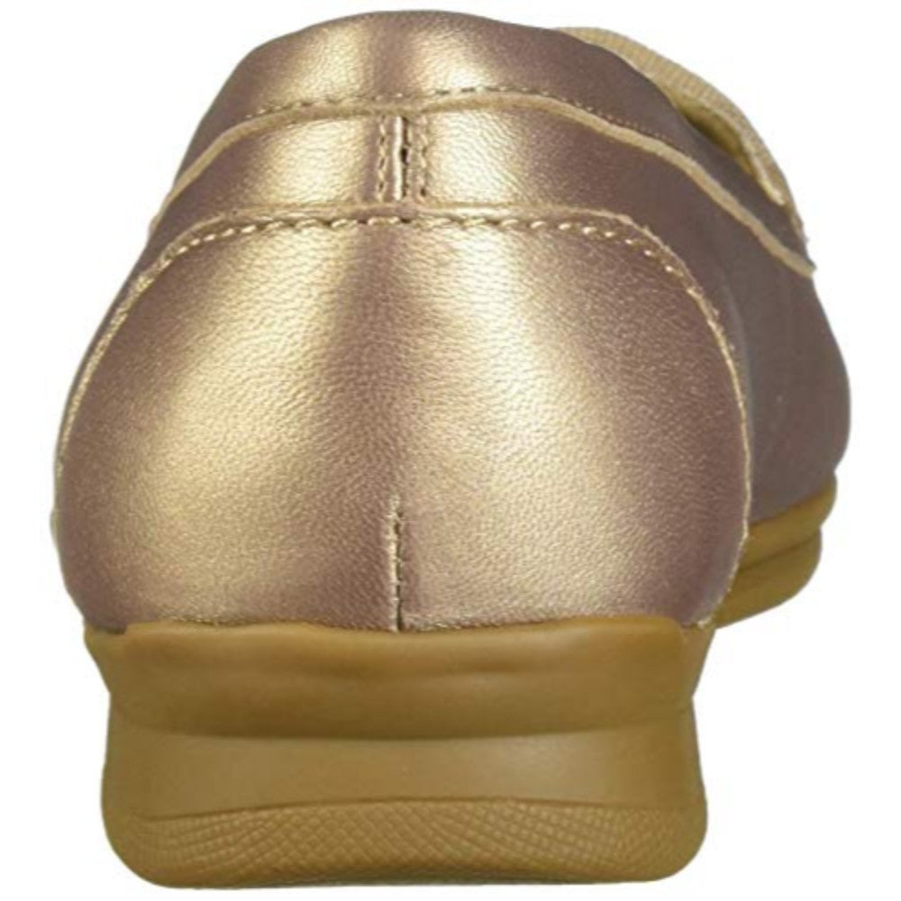 Wynter Gold Leather Easy Spirit Loafers