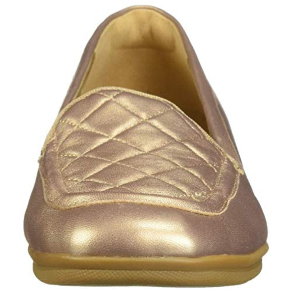Wynter Gold Leather Easy Spirit Loafers