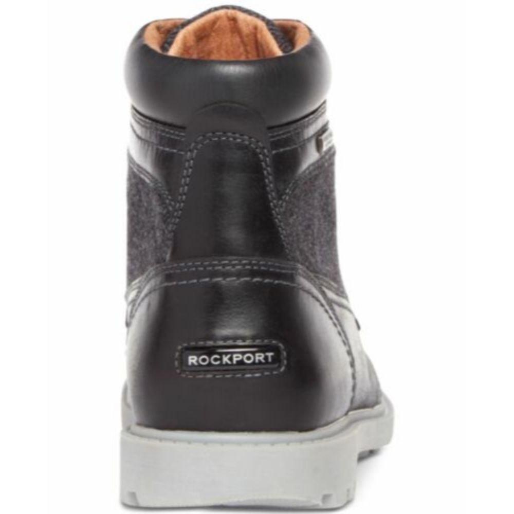 CH0779 Rugged Black Rockport Ankle Boots