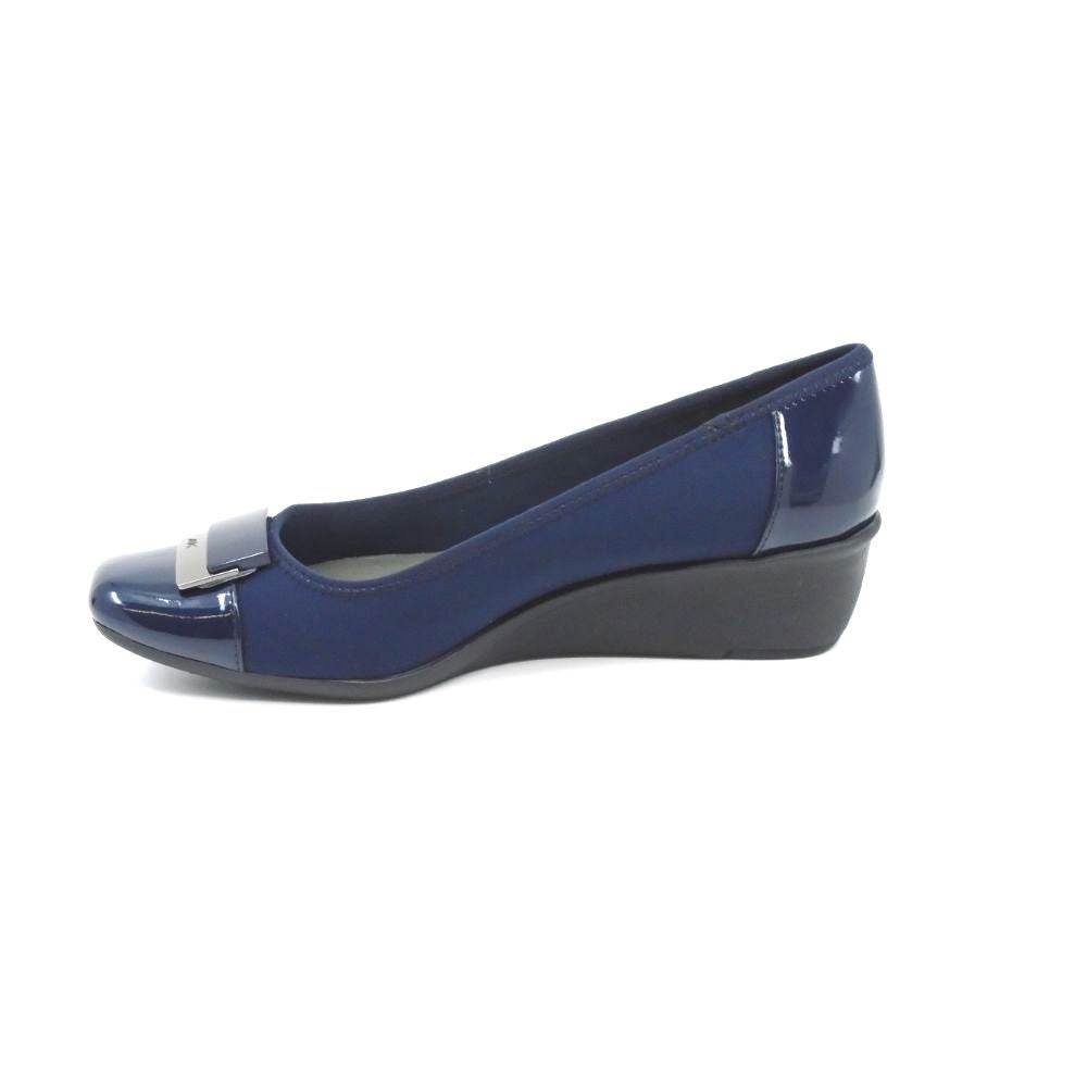 Waverly Navy Fab Anne Klein Wedge Pumps