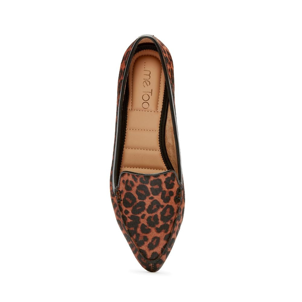 Audra Brown Black Leopard Me Too Loafer Flat