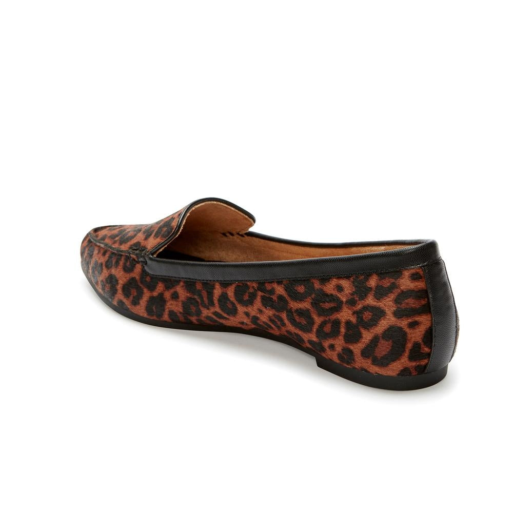 Audra Brown Black Leopard Me Too Loafer Flat
