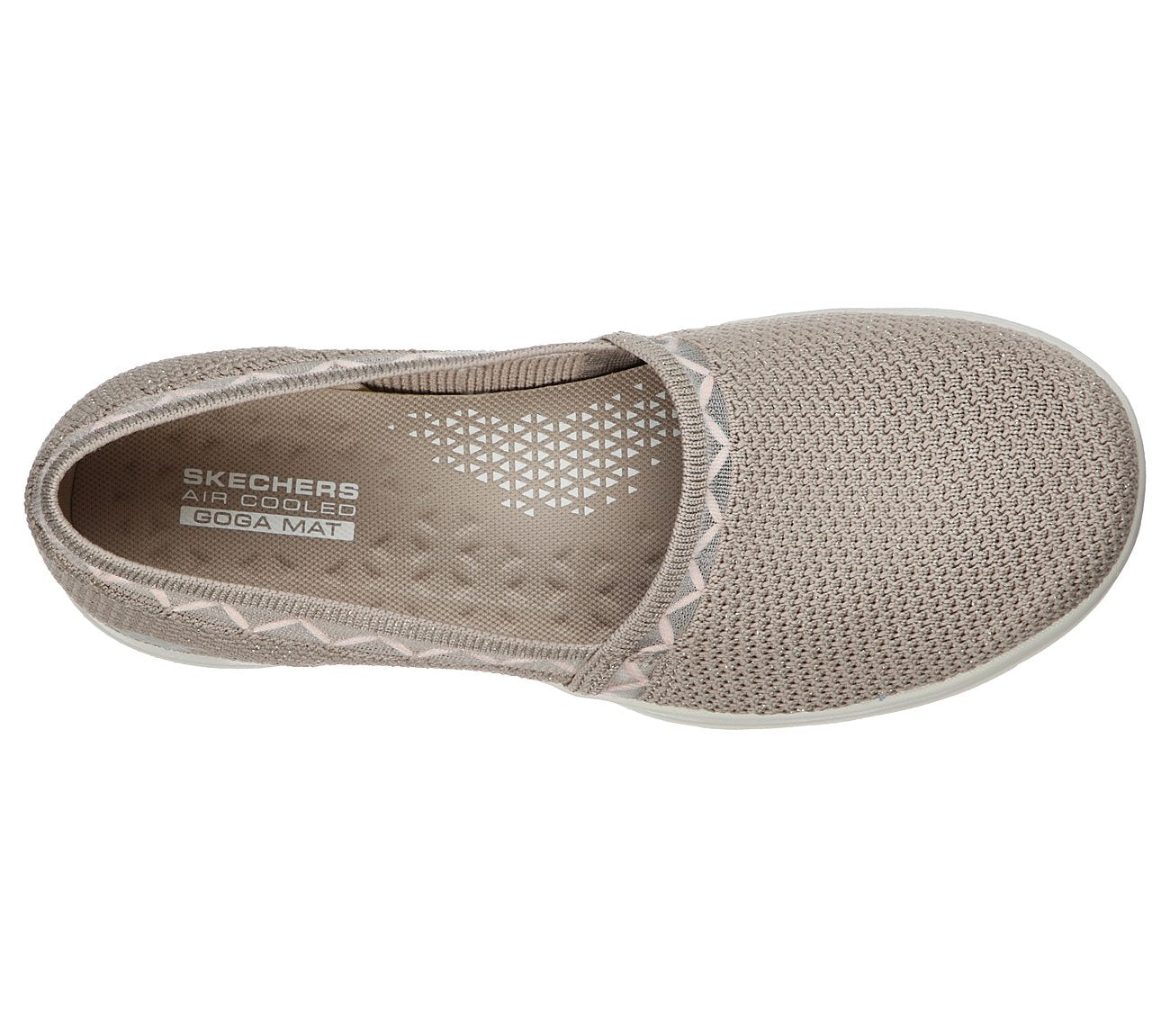 16392 Gowalk Lite Glint Taupe Skechers Slip-On Flat