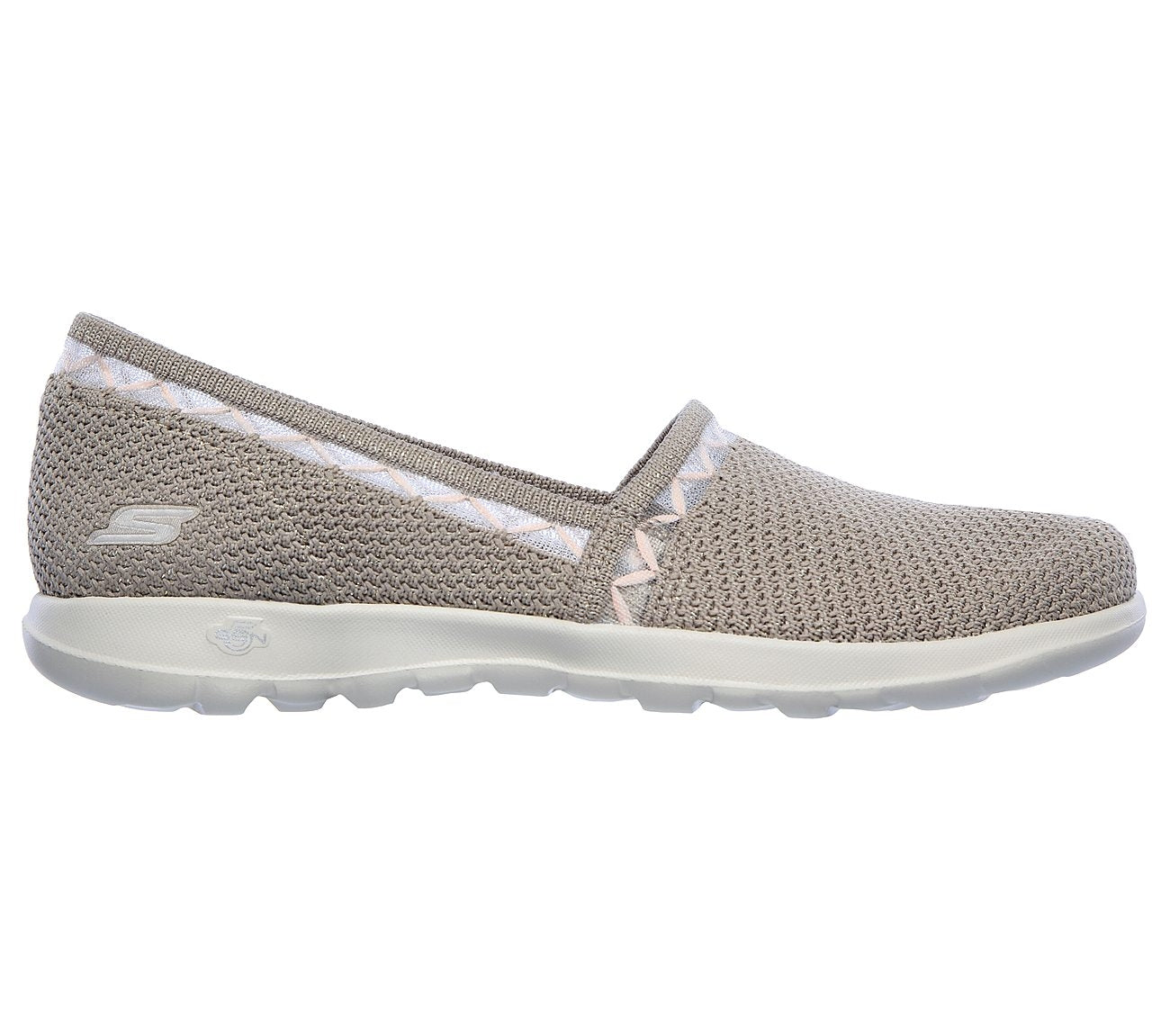 16392 Gowalk Lite Glint Taupe Skechers Slip-On Flat