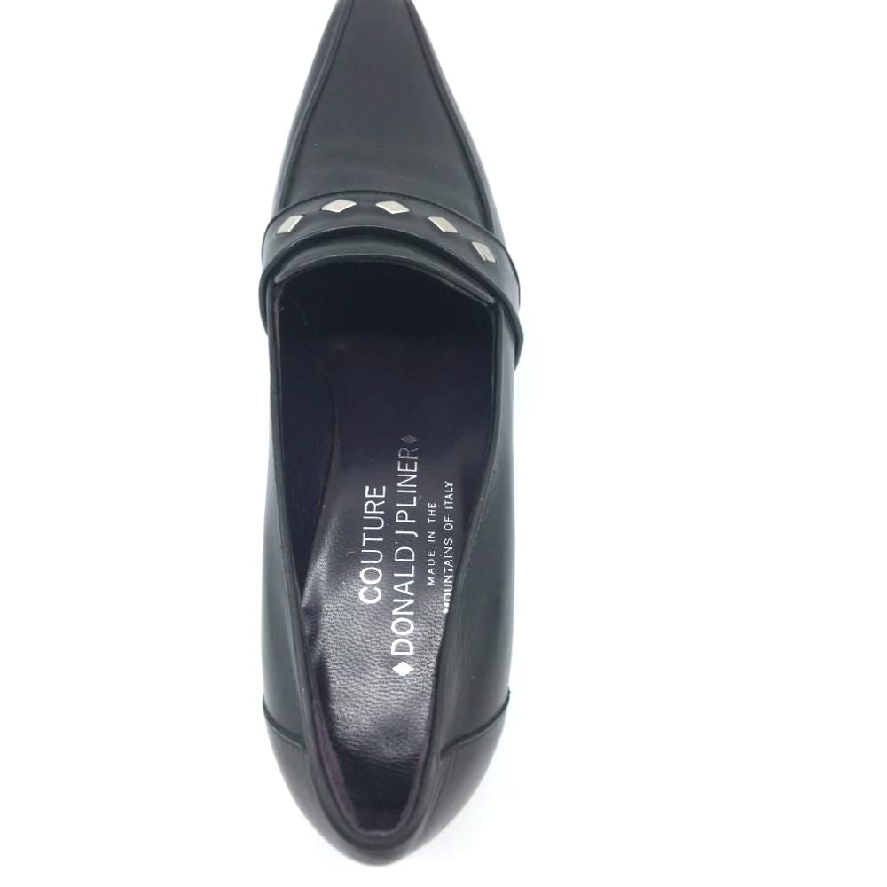 Mena Black Leather Donald Pliner Pumps