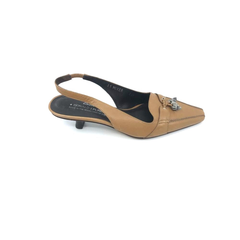 Mixer Camel Leather Donald Pliner Slingback Pumps