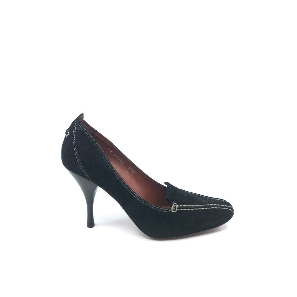 Laser Black Suede Donald Pliner Pumps