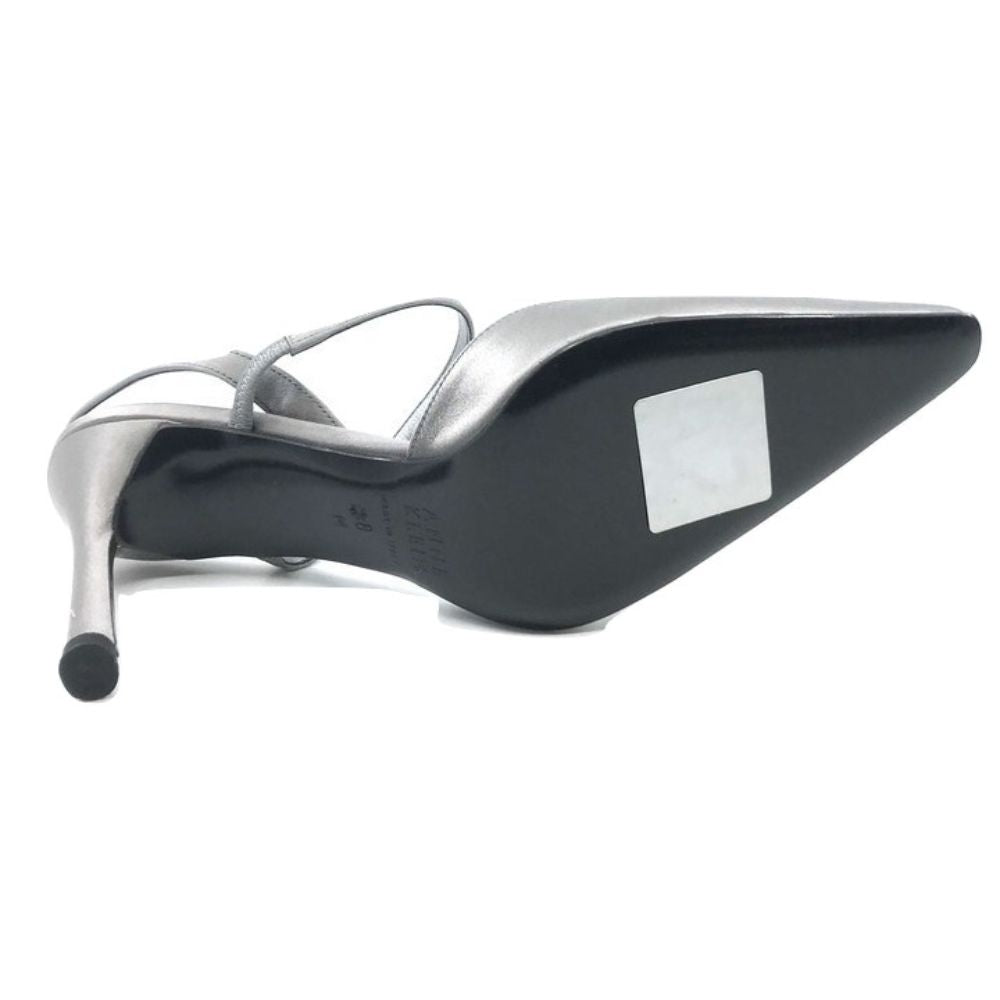 Anika Gray Satin Anne Klein Slingback Pumps