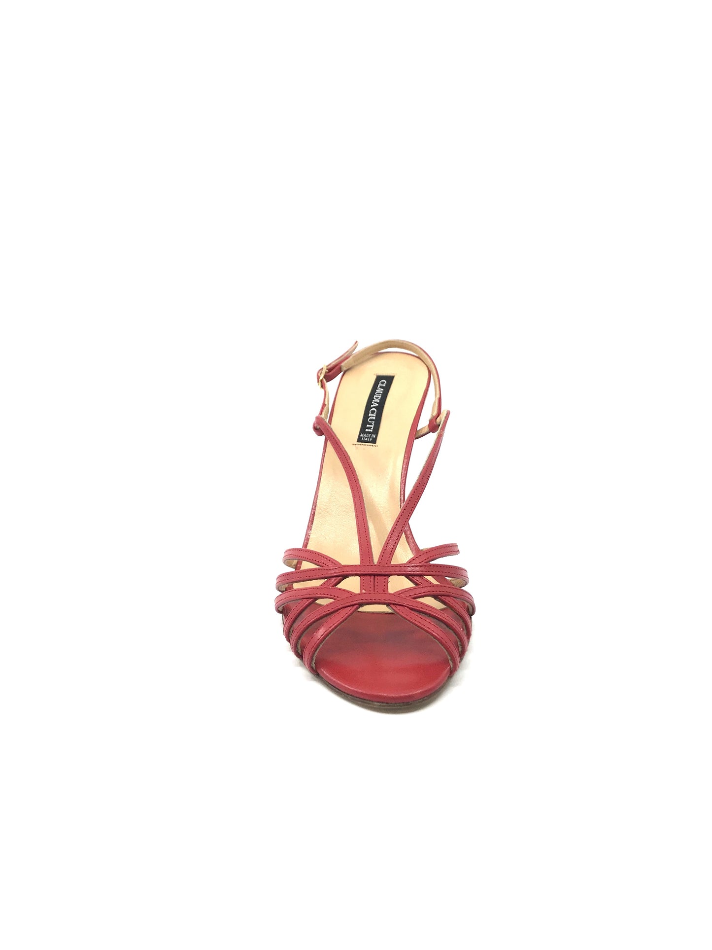 Fifi Red Leather Claudia Ciuti Sandal
