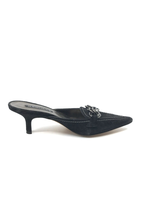Ritmo Black Suede Claudia Ciuti Slide Pumps
