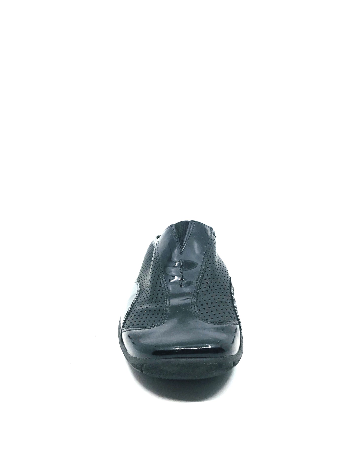 Calissa Black Leather Sesto Meucci Slide Flat