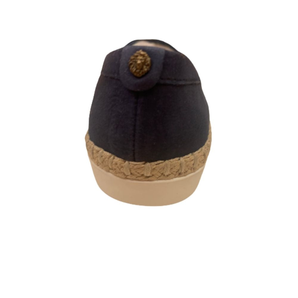 Zessy Navy Leather Anne Klein Loafer Flats