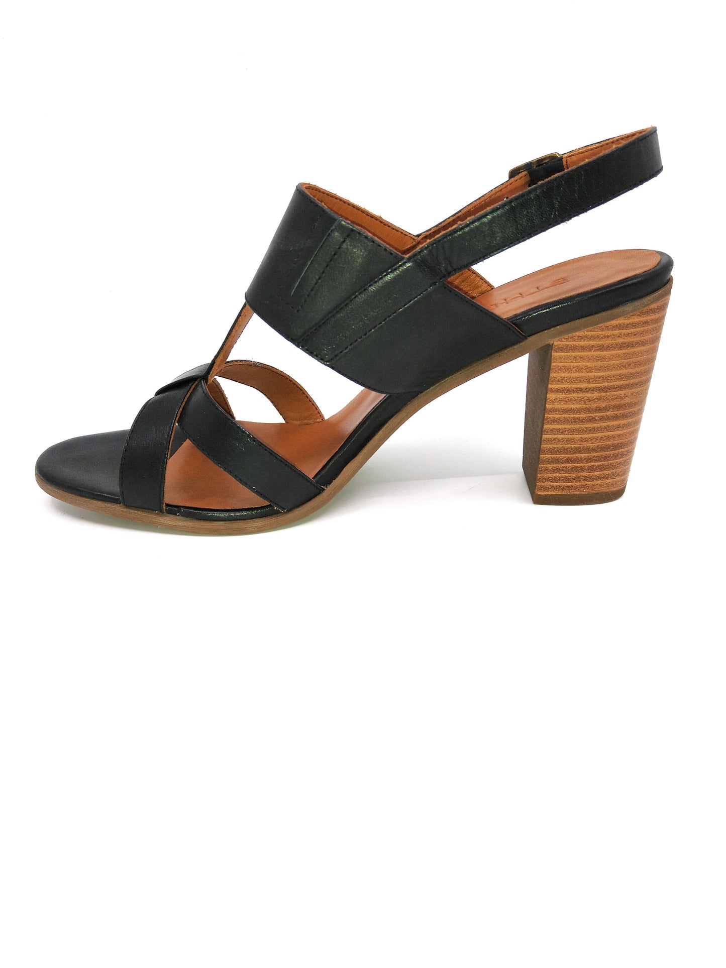Bari Black Leather Ethem Sandal