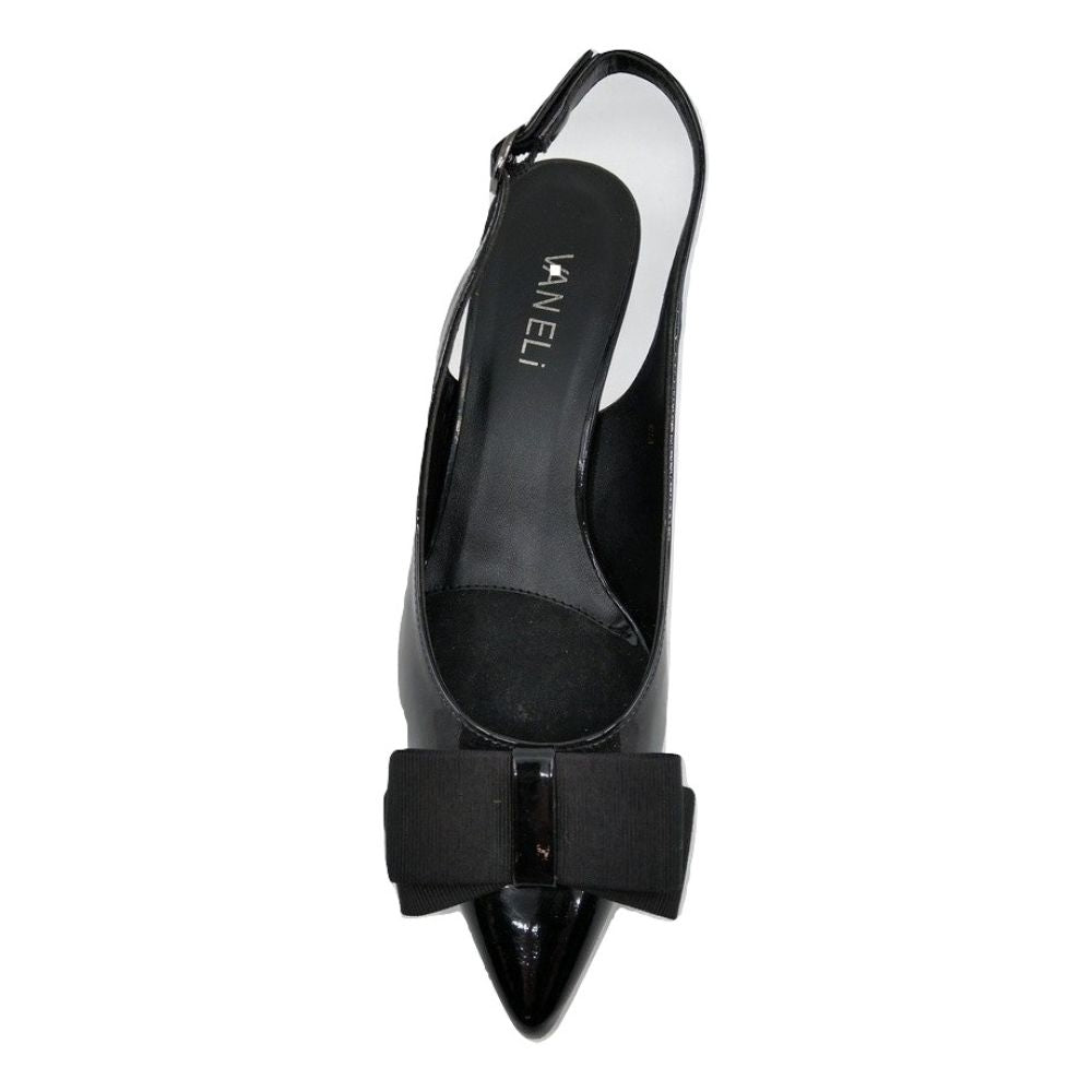 Tawnee Black Patent Vaneli Slingback Pumps