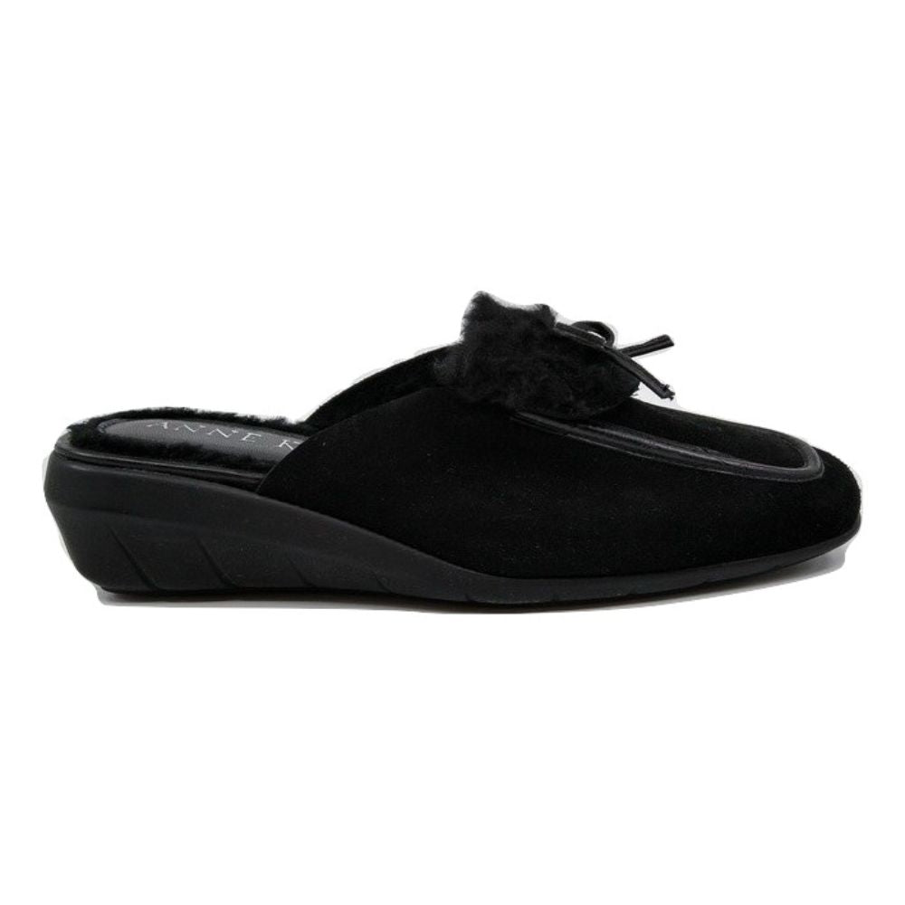 Campbell Black Suede Anne Klein Clogs