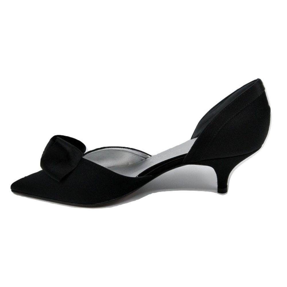 Baird Black Satin Anne Klein d'Orsay Pumps