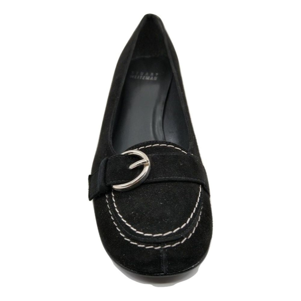 Settle Black Suede Stuart Weitzman Pumps