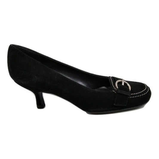 Settle Black Suede Stuart Weitzman Pumps