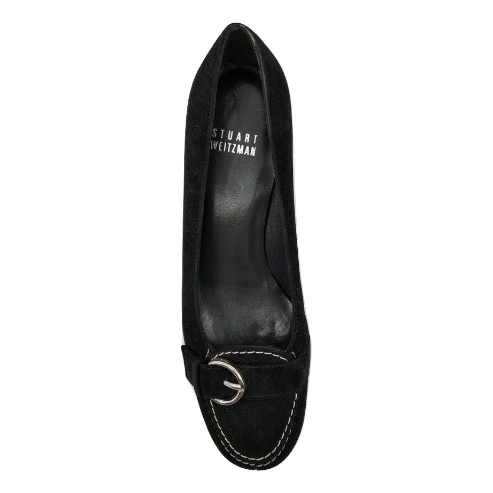 Settle Black Suede Stuart Weitzman Pumps