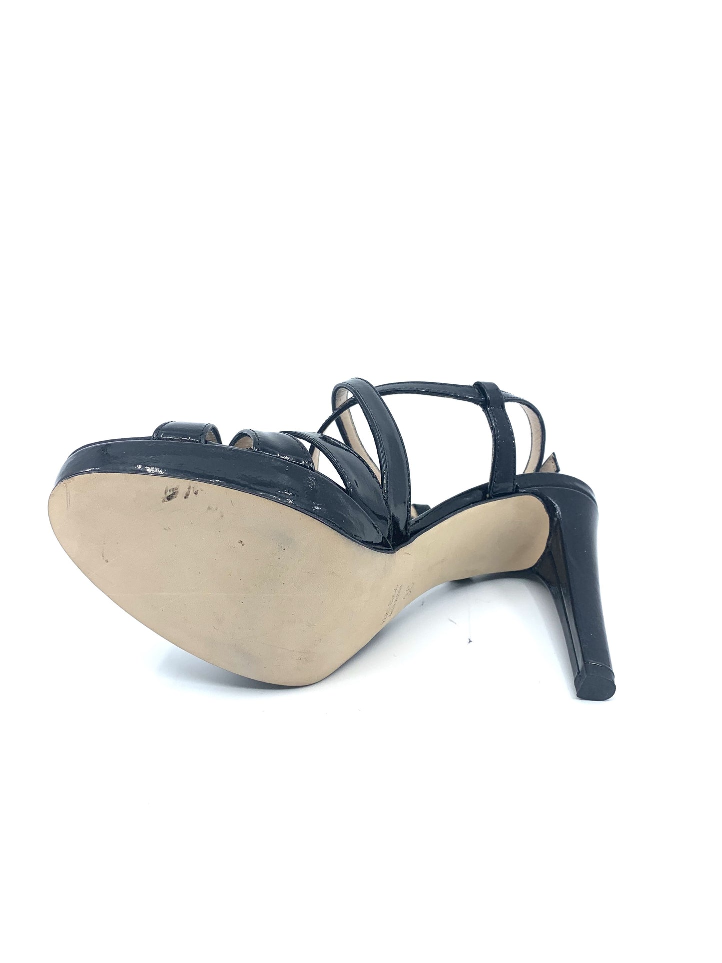 4043 Vernice Nero Gastone Lucioli Slingback Patent Sandals
