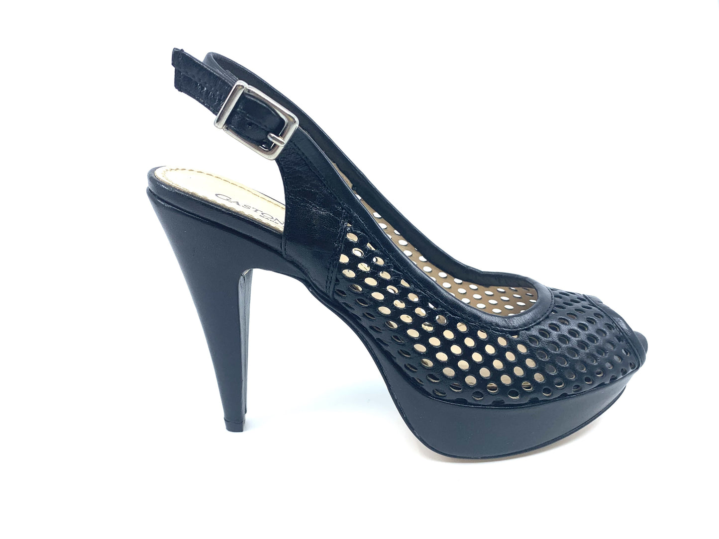 4075 Belfagor Black Gastone Lucioli Slingback Pumps