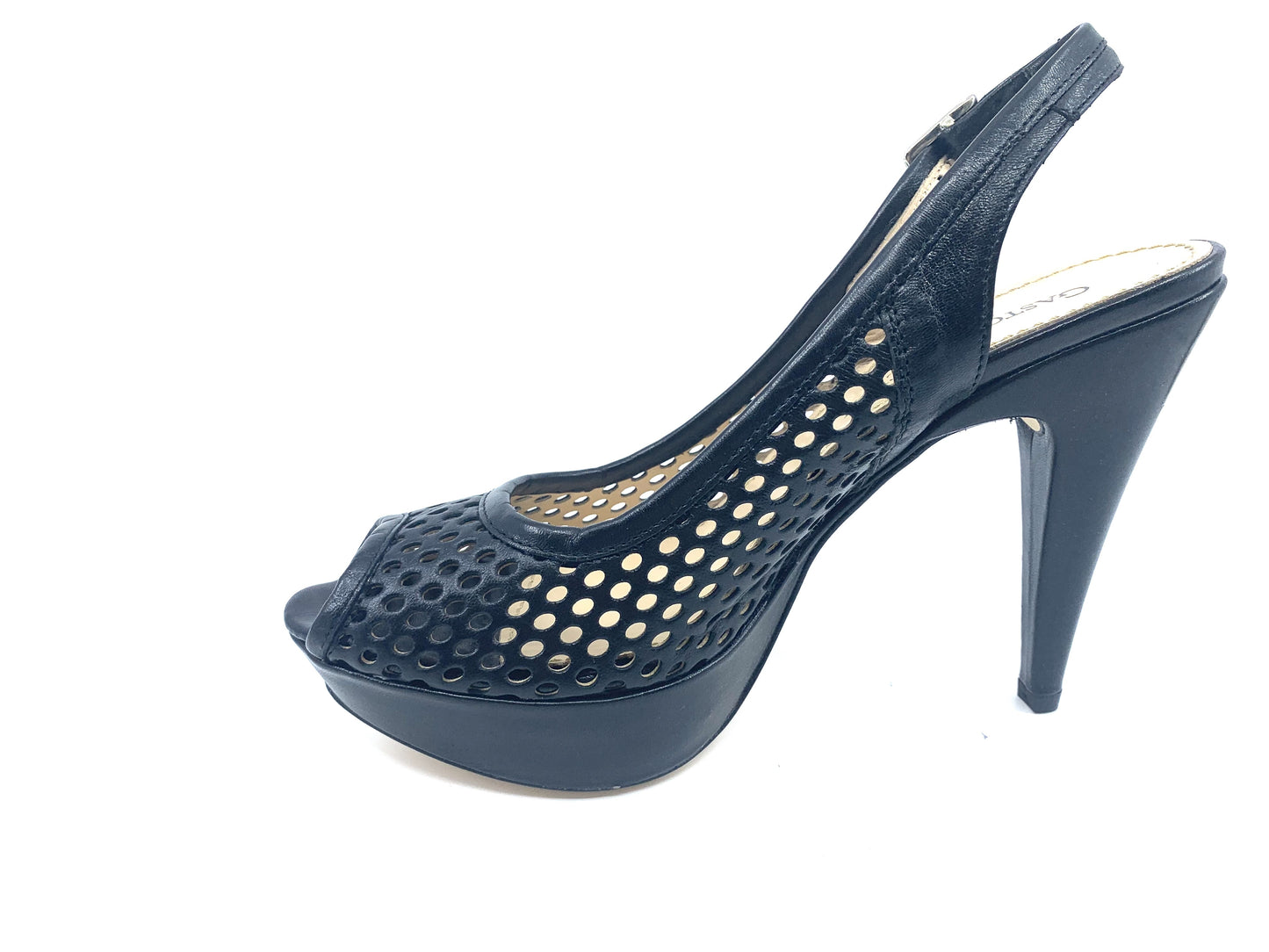 4075 Belfagor Black Gastone Lucioli Slingback Pumps